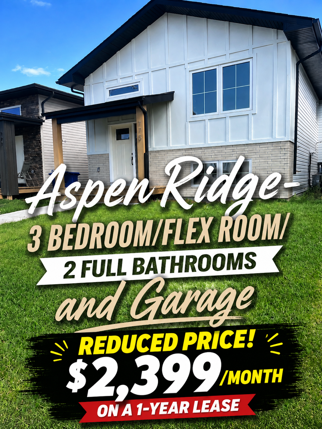 Aspen Ridge 3 Bedroom with Garage